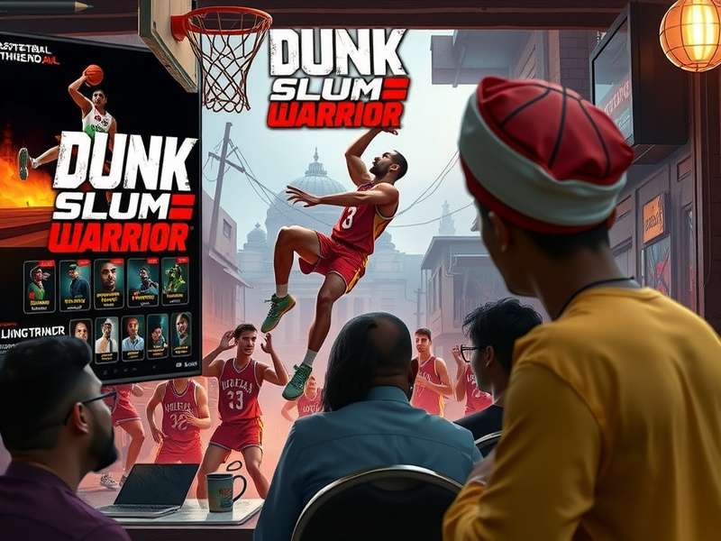 Indian players gathering to play Dunk Slum Warrior at a local cyber cafe