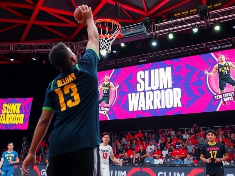 Dunk Slum Warrior national esports tournament with players competing on stage in Mumbai